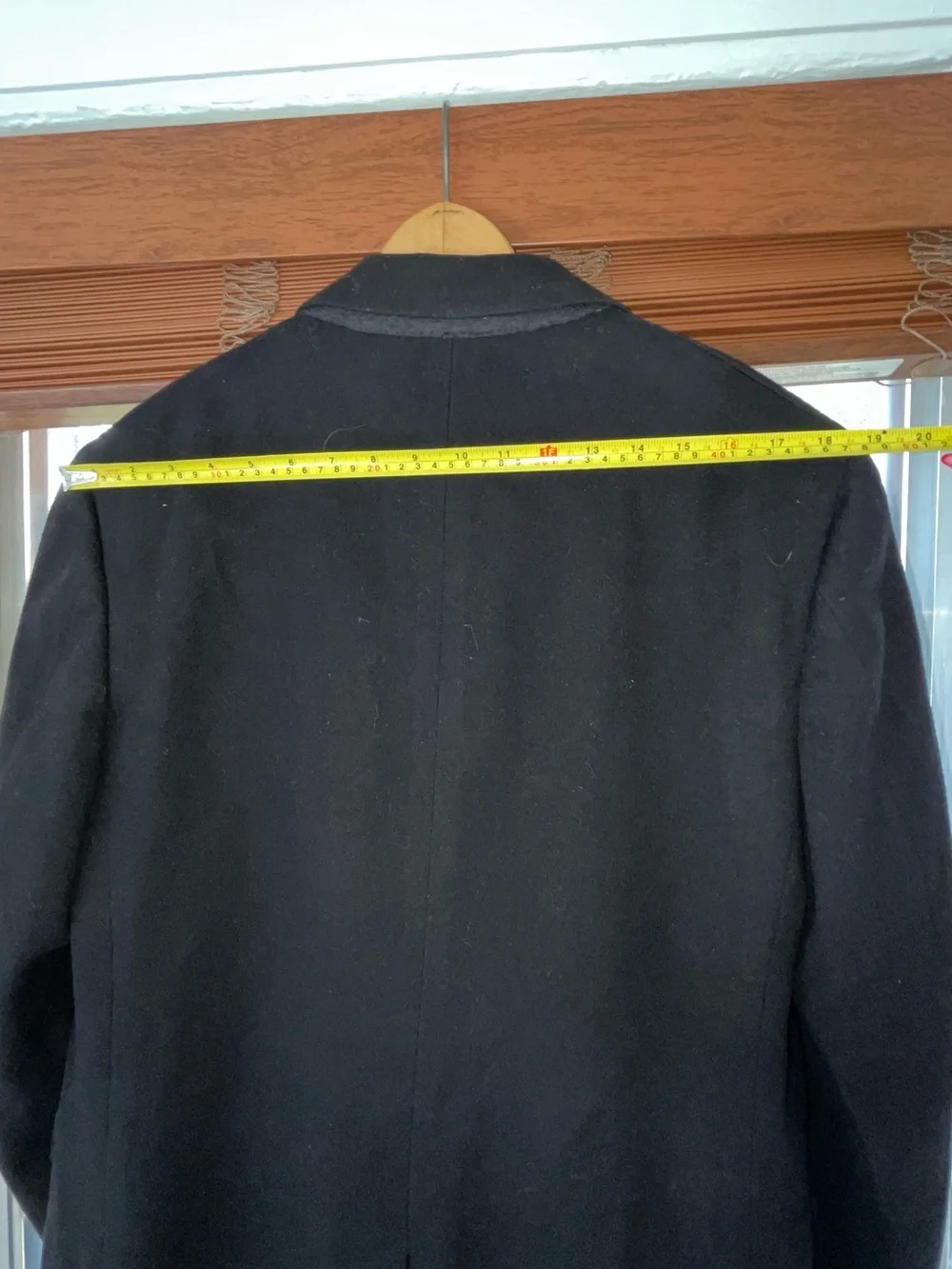 Vintage Wallachs Hart Schaffner Marx Black Wool Pea Coat